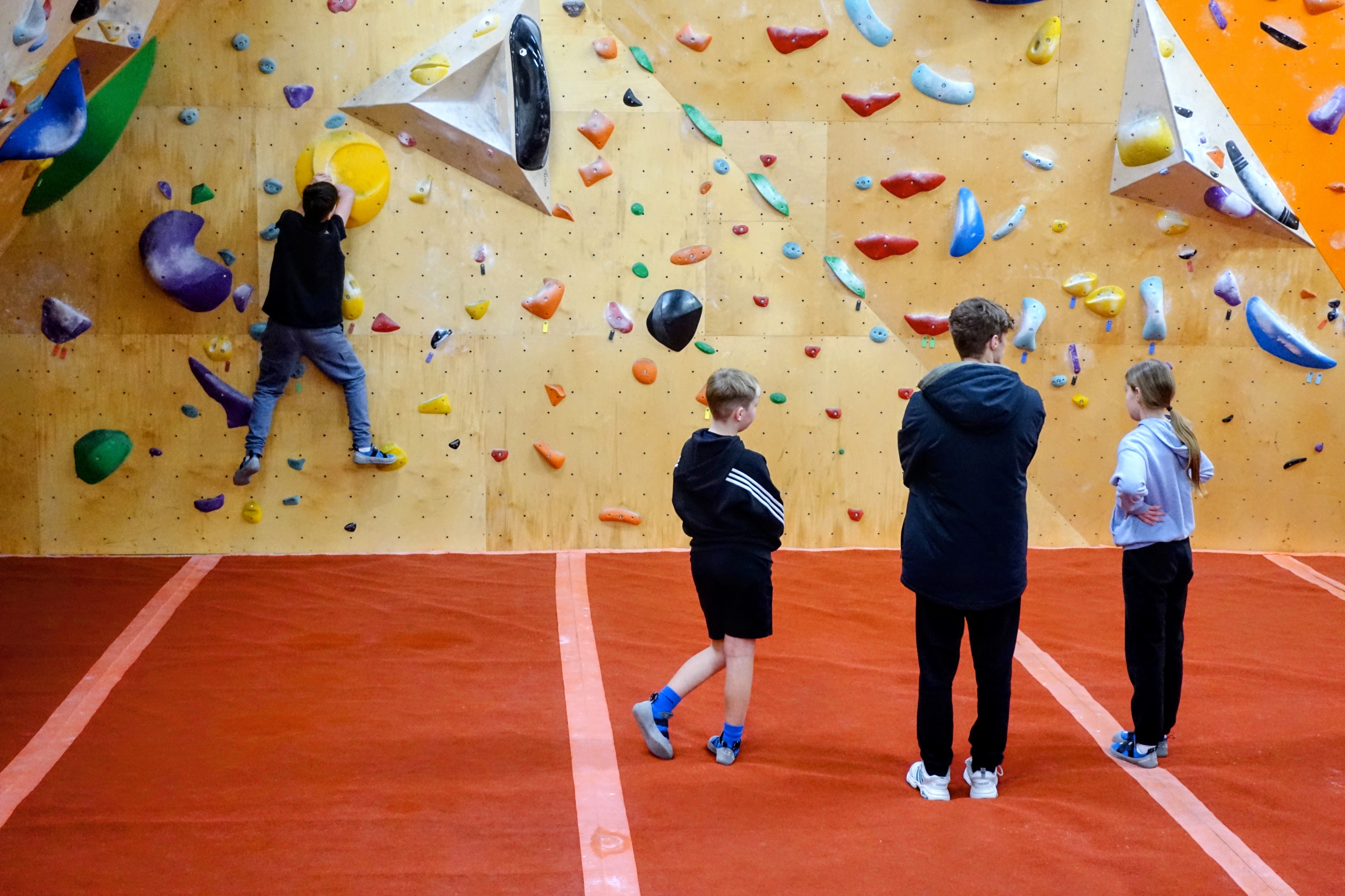 Kids climbing at Social Climbing Solihull